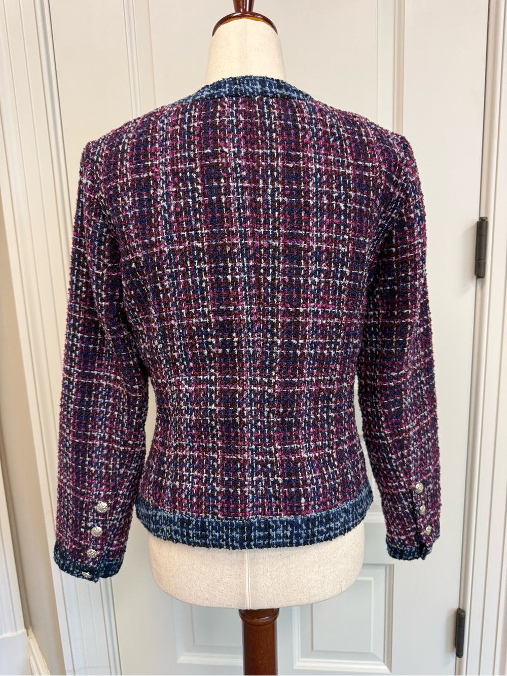 WHBM Tweed Stylist Jacket, Hollyhock, Size 4 - Picture 10 of 14